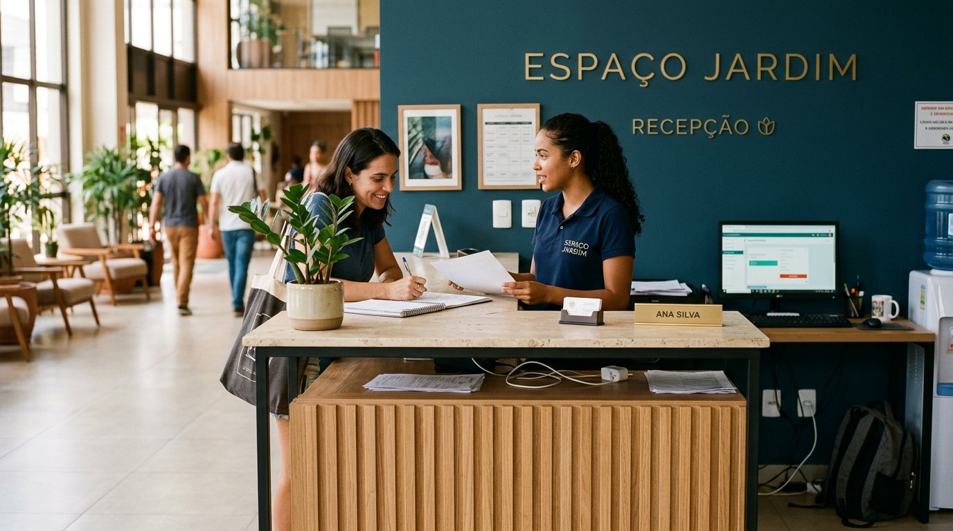 Balcão de recepção